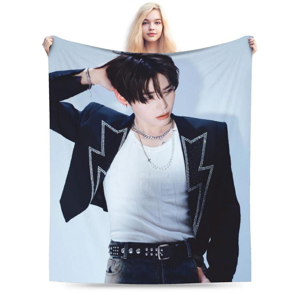Sung Han Bin Plush Blanket Boy Girl Flannel Throw Blanket For Outdoor Warm Soft Zerobaseone Quality Bedspread Birthday Gift