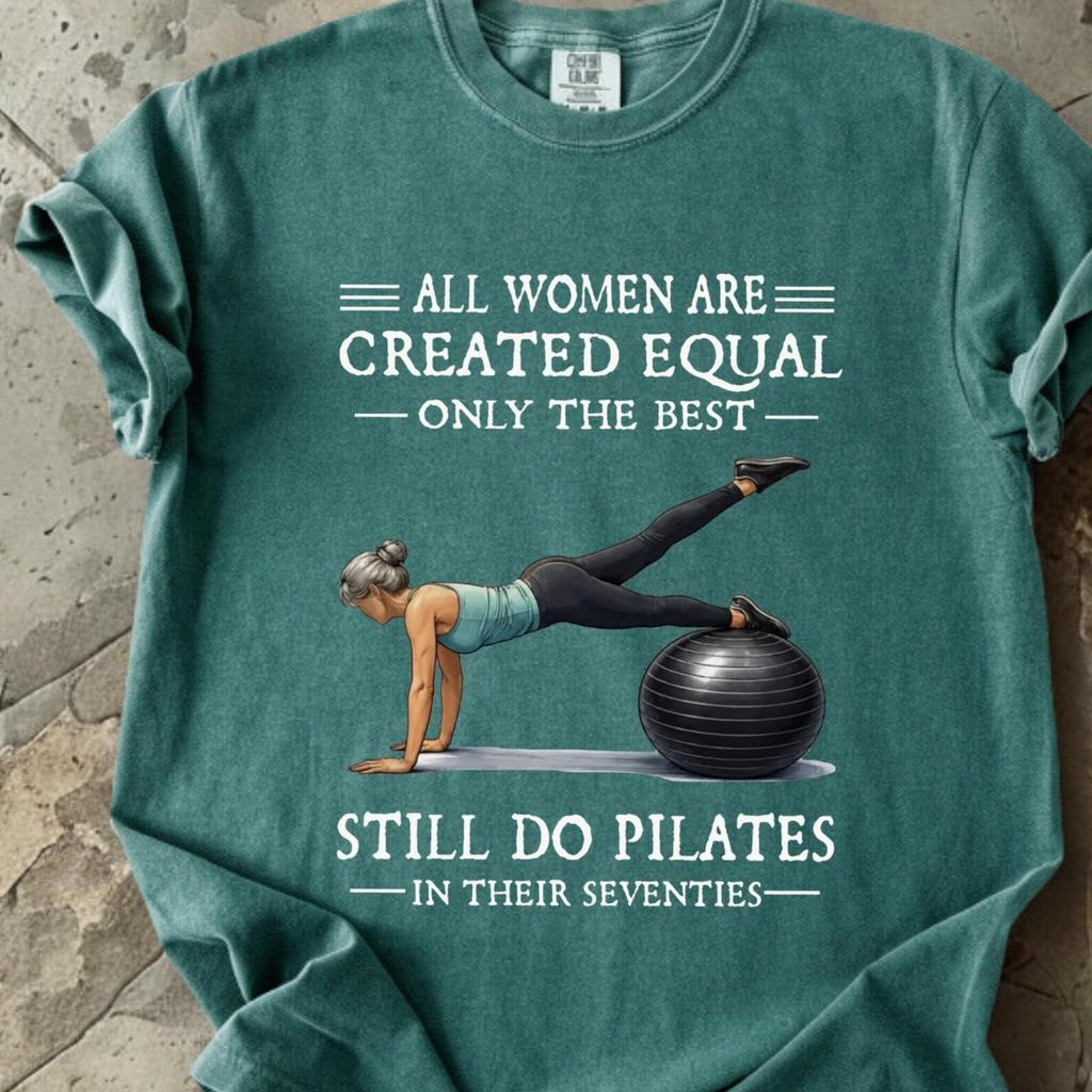 Funny Pilates Shirt for Women 70th Birthday Gift, Pilates Grandma Tee, Fitness Lover Gift for Mom, Yoga Pilates T-Shirt, Seventies Birthday