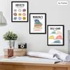 Outus 9 Pieces Mental Health Posters Anxiety Therapy Motivational Poster Psychologist Counselor pirational Posters Positive Quotes Wall Decor
