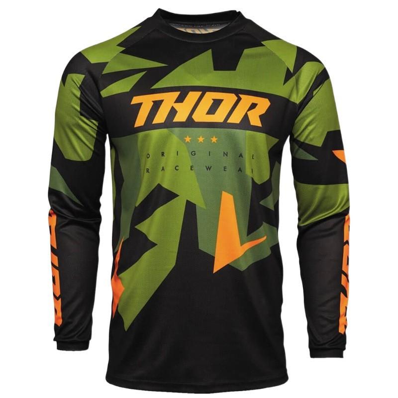 

THOR одяг для даунхілу гірського дорожнього велосипеда мотоцикла швидкосохнуча дихаюча футболка з довгим рукавом 4XL
