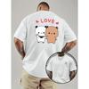 New Men's Casual Comfortable Short-sleeve Round-neck T-shirt, Lightweight and Breathable, Featuring a Pair of Pandas Named Bubu Dudu,Perfect As a Gift