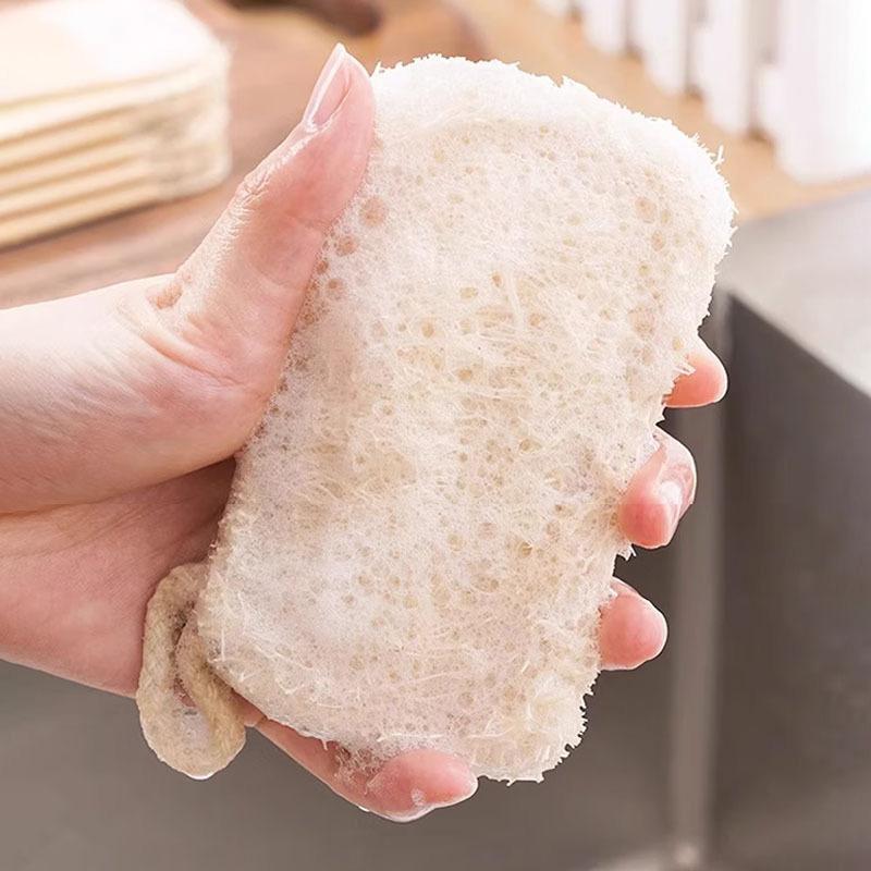 Zestaw 10 naturalnych gąbek luffowych do kąpieli - Delikatne peelingi do ciała dla mężczyzn i kobiet, Idealne do czyszczenia kuchni/łazienki