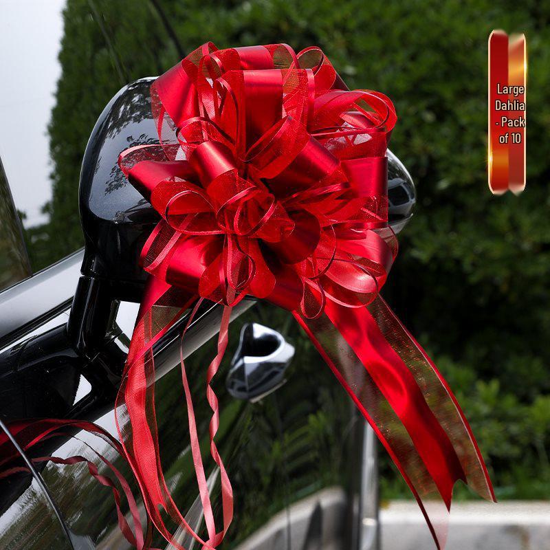 Wedding Car and Room Decor Set with Ribbons and Butterflies