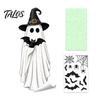 Talos Halloween Glow-in-the-Dark Window Cling, Spooky Ghost Skeleton Glass Sticker, Waterproof Static Decal for Holiday Party