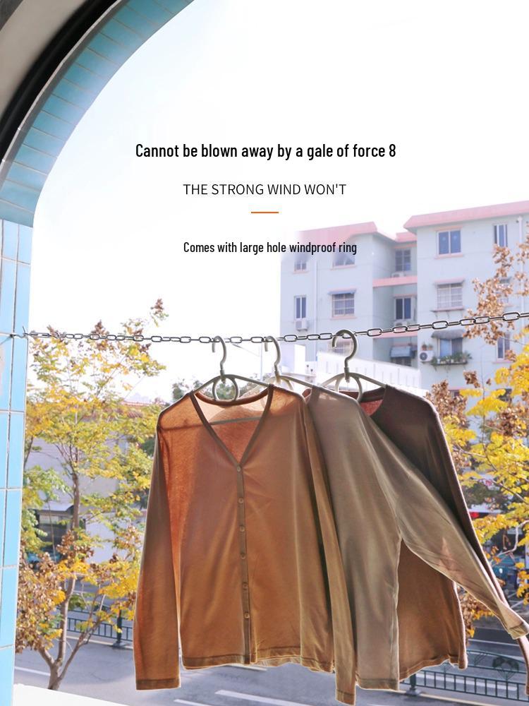 Stainless Steel Multipurpose Chain: Clothes Drying, Hanging, Pet Traction, Anti-theft, Outdoor Use.