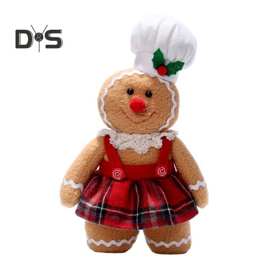 

Пряничный человечек, мягкая плюшевая праздничная декоративная подушка, домашний декор, плюшевая мультяшная фигурка мальчика и девочки, украшение на рождественскую елку Women