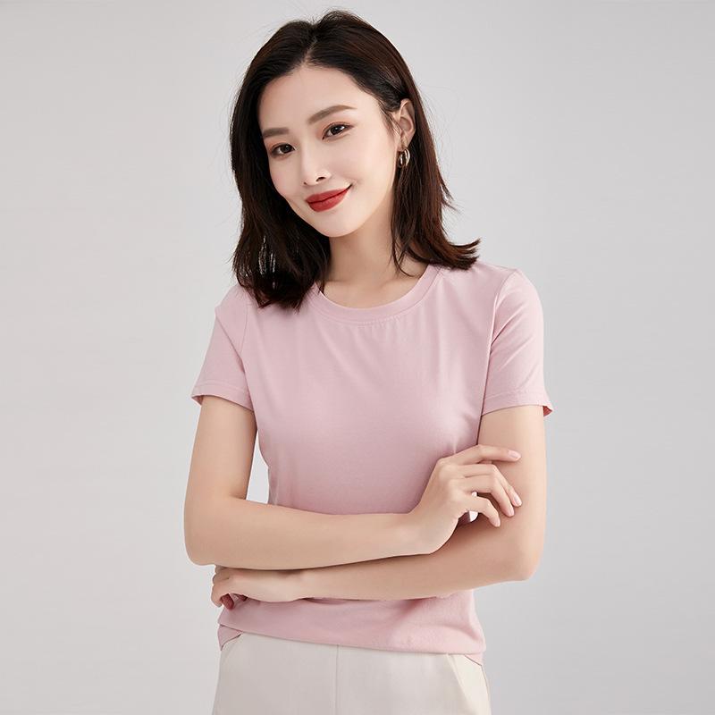 T-shirt a maniche corte a righe stile coreano da indossare sotto girocollo primavera da donna Ins moda donna top ampio taglia grande