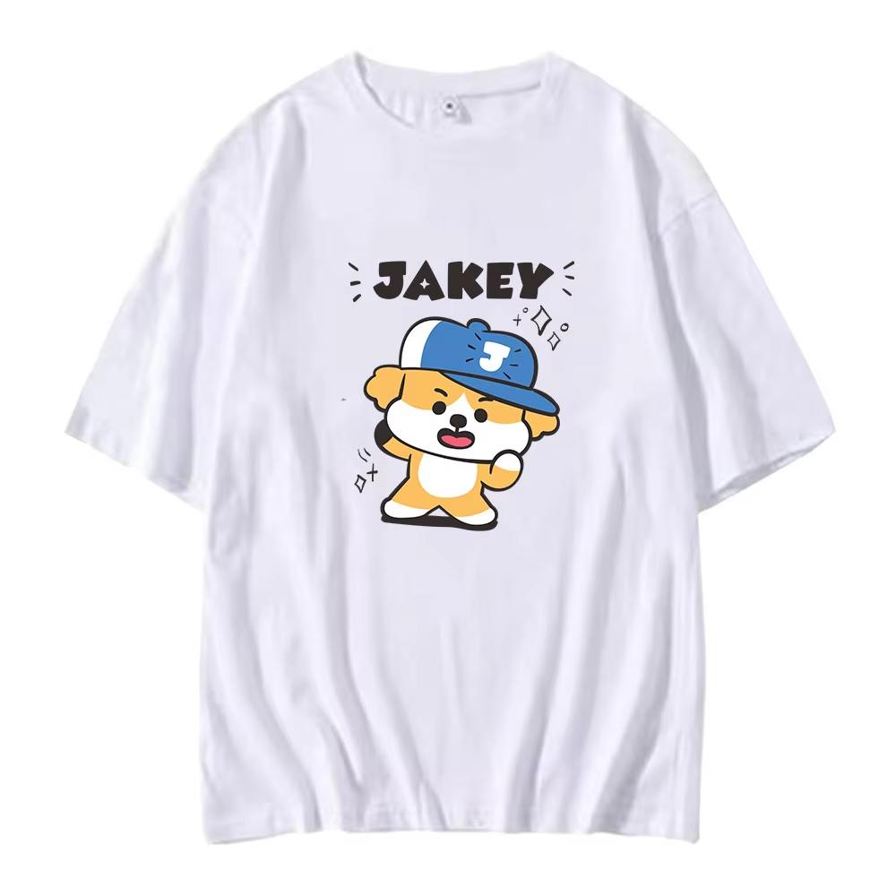 ENHYPEN ENCHIN Cute Graphics Unisex Shirt Kpop Korean Style 2026 Summer New Cotton Men's Women's Streetwear Tshirt Fan Gift