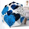 1pc Heart Print Umbrella Portable Home Essential Umbrella Folding Umbrella Durable Iron Frame Yy251128046