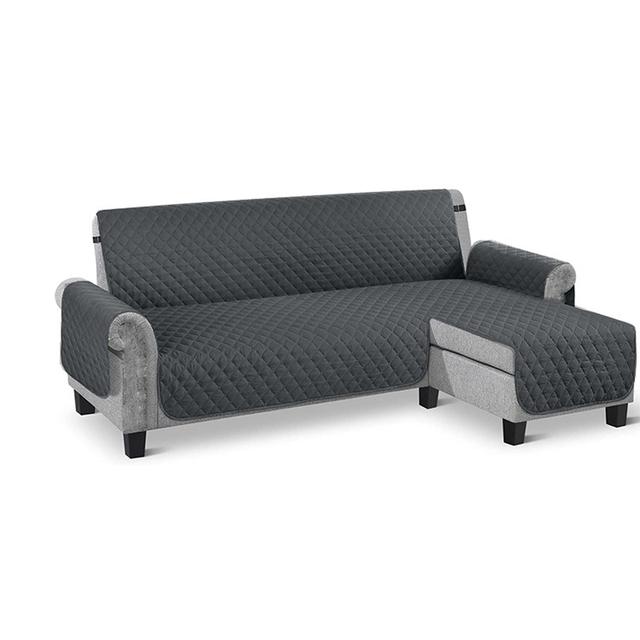 

Водонепроницаемый чехол для дивана L-образной формы для гостиной, противоскользящий плед, чехол для дивана с откидной спинкой, чехол для дивана, чехлы для диванов для дома, отеля L Size серый