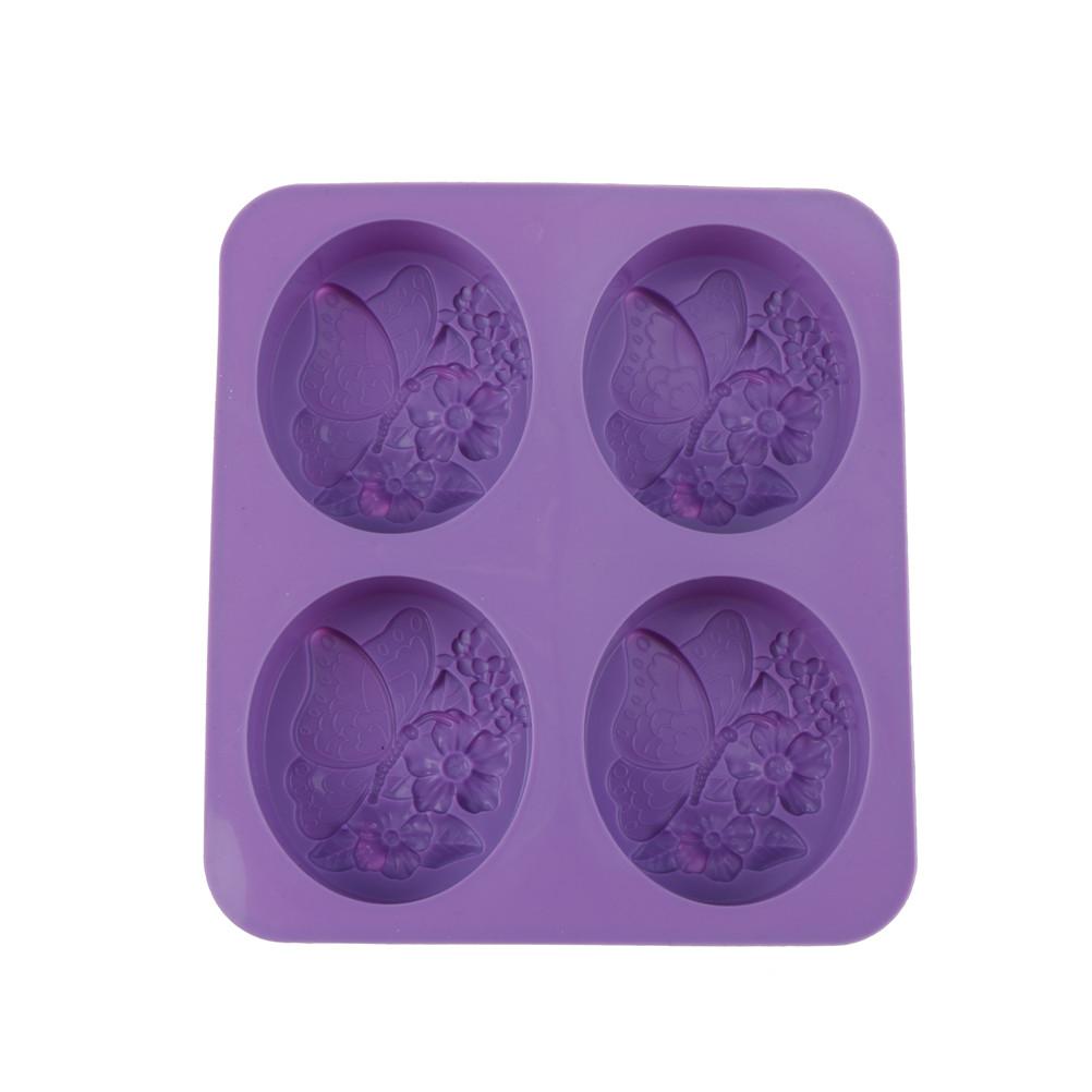 2025 Love Four Soap Mold Butterfly Cute Flower DIY Handmade Soap Silicone Mold