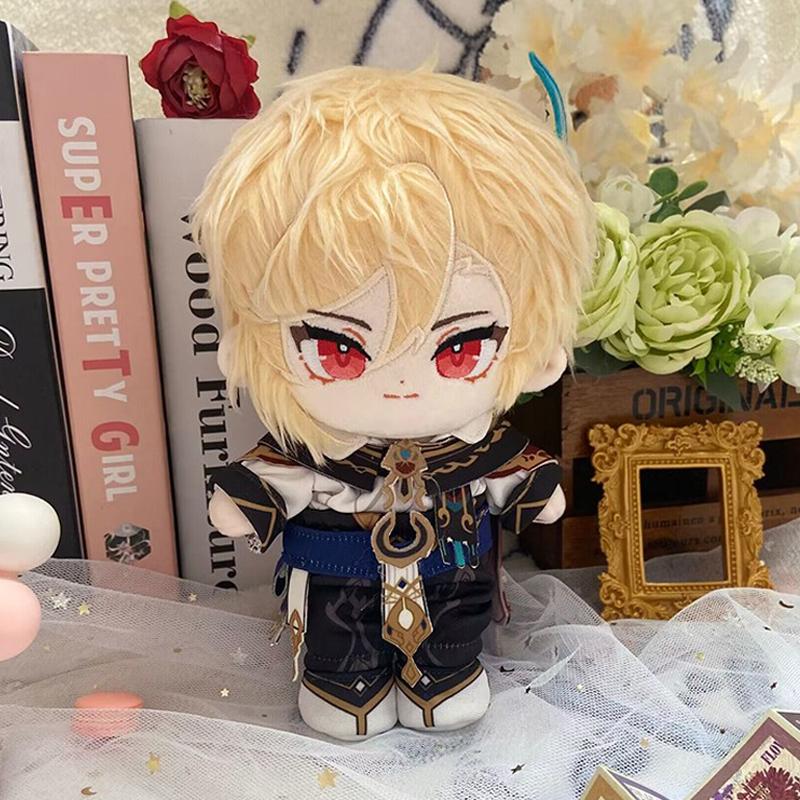 20cm Stuffed Genshin Impact Focalors Neuvillette Shikanoin Heizou Wriothesley Kaveh Kaeya Gorou Plush Dress-up Cotton Doll Toys