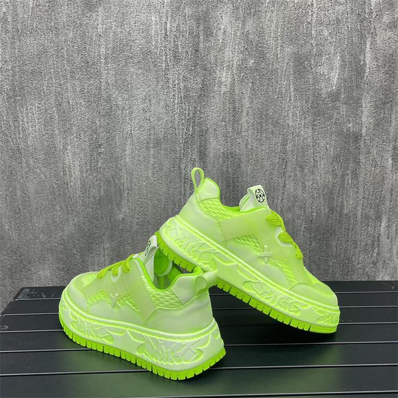 Shoes summer new mesh breathable sports leisure thick sole 38 зелёный