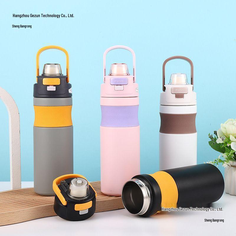 High-Capacity Portable Insulated Stainless Steel Travel Mug with Handle