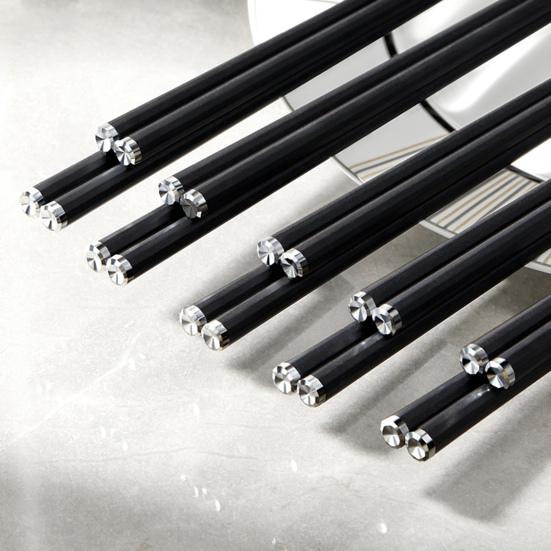 5 Pairs Fiberglass Chopsticks Heat Resistant Anti-slip Food Grade Dishwasher Safe Hot Pot Chinese Chopsticks Kitchen Supplies