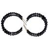 Light luxury C-shape Black Crystal Hoop Earrings Large Circle Geometric Earrings Women Elegant Jewelry Gifts