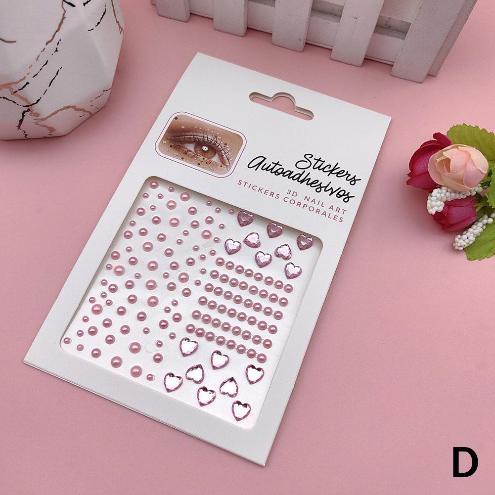 Glitter Face Rhinestone Sticker Self Adhesive Body Bling Stickers Festival Eye Jewels Decoratio G7A7
