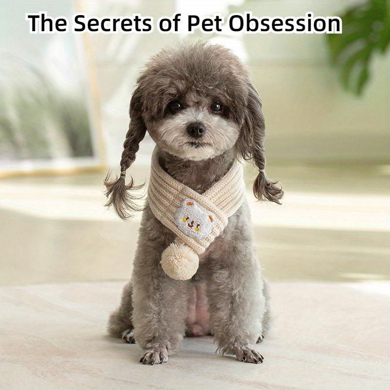 TEMU Welpen- & Kätzchen-Winter-Snood - Rote Neujahrs-Accessoires für Haustiere