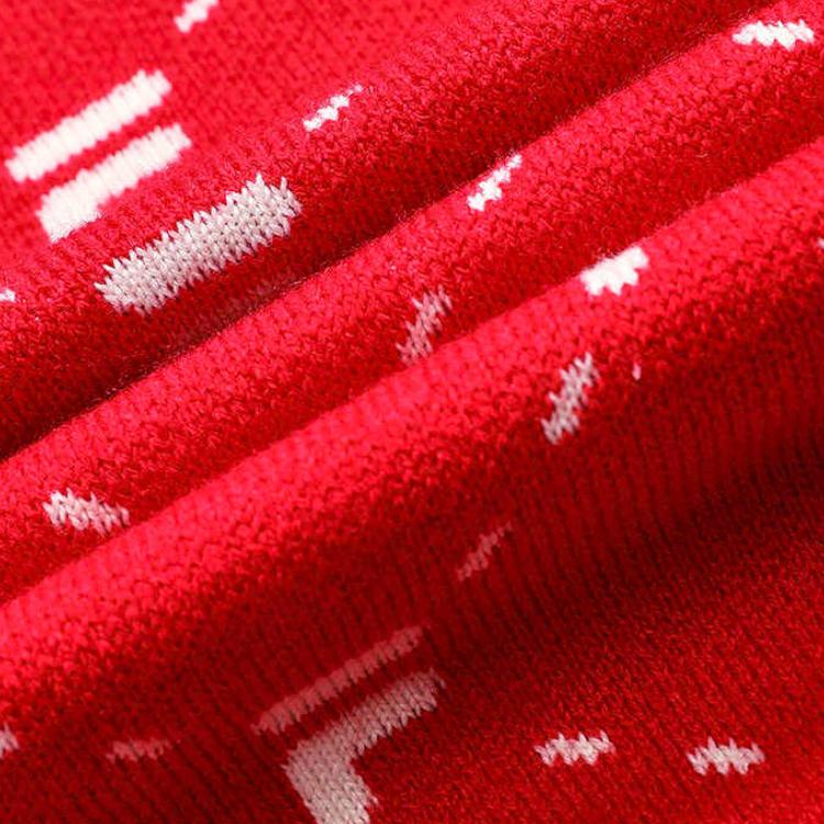 FILA Fusion Logo All Over Print Casual Round Neck Loose Long Sleeve Sweater Women sweater Pomegranate-Red T11W243406FRD