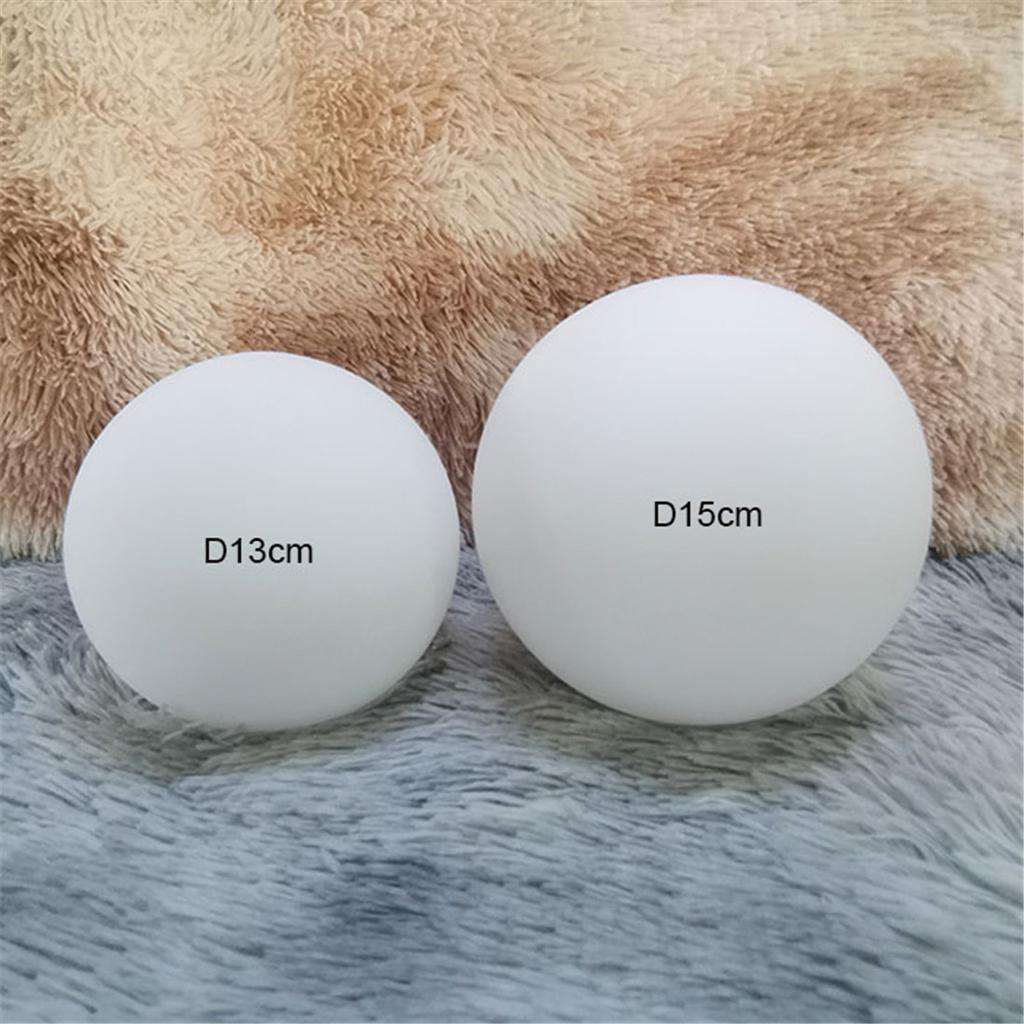 Klarer, weiß-grauer Ersatzglasschirm in verblassender Farbe für Magic Bean Kronleuchter-Pendelleuchte, grau-blaue Kugel-Lampenschirmfassung