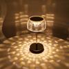 Retro Acrylic LED Table Lamp Rechargeable USB Touch 3 colors Light Dimming for Bedroom Bedsides Bar Atmosphere Iron Desk Light