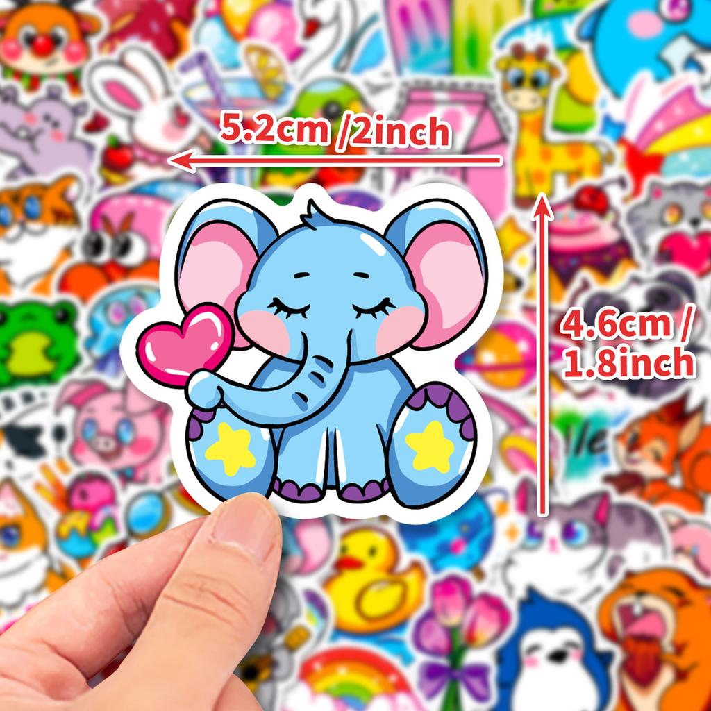 50 Naklejek do Małego Świeżego Warsztatu Słodkie Nowe Produkty Kubek na Wodę Notatnik Walizka Naklejki Wodoodporne Naklejki