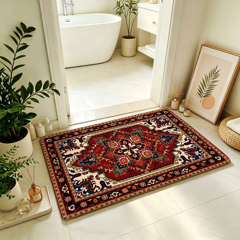 Persian Carpet Carpet Bathroom Anti-slip Mat Door Mat Home Decoration Mat Entrance Door Mat Scratch-resistant Door Mat