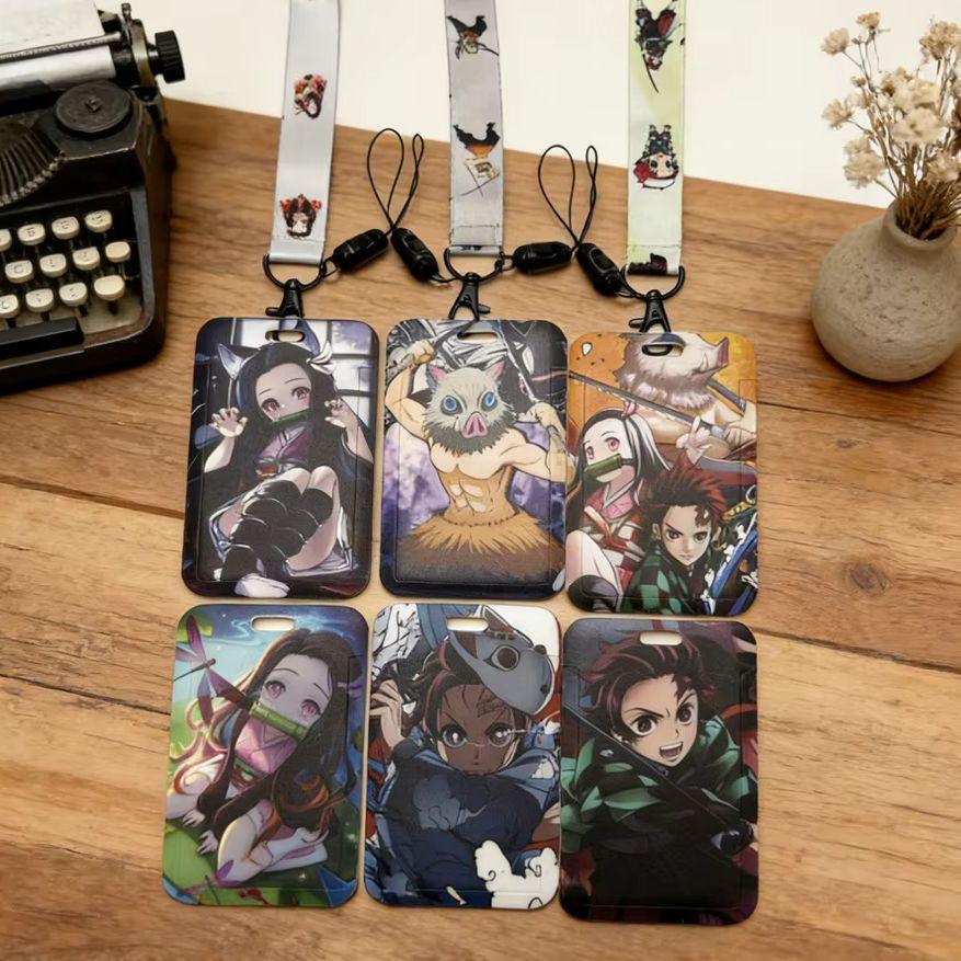 Anime Lanyard Credential Holder Keychains Neck Lanyard For Pass Card Credit Card Holder Straps Mobile Phone Charm Accessories