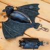 PU Leather Bat Coin Purse With Bat Keychain Bat-Themed Zippered Coin Pouch Wallet Suitable For Women's Dress Bat Costumes