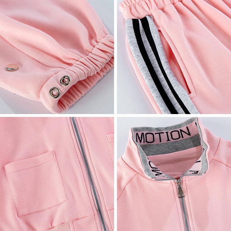 Spring Autumn Teen Girls Clothing Sets Fashion Zipper Sweatshirt + Pants 2Pcs Sports Suit Kids Tracksuit 5 6 8 10 12 14 Year