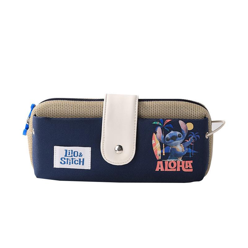 Lilo Stitch Pencil Case For Kids Large Capacity Double Layer Stationery Storage Bag