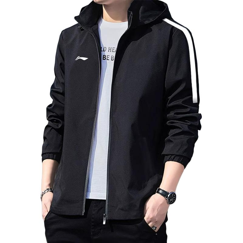 Li Ning Sports Life Collection Jackets & Coats Men's Black Z1AFDN365-1e