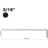 VESSEL (VESSEL) hex bar ball point L type wrench long type 3/16 inch 8300BP-LIN