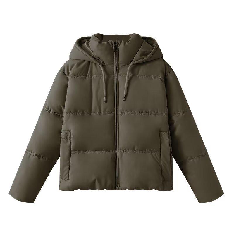 

Весенняя женская повседневная куртка с капюшоном и воротником-стойкой, 2025 Large