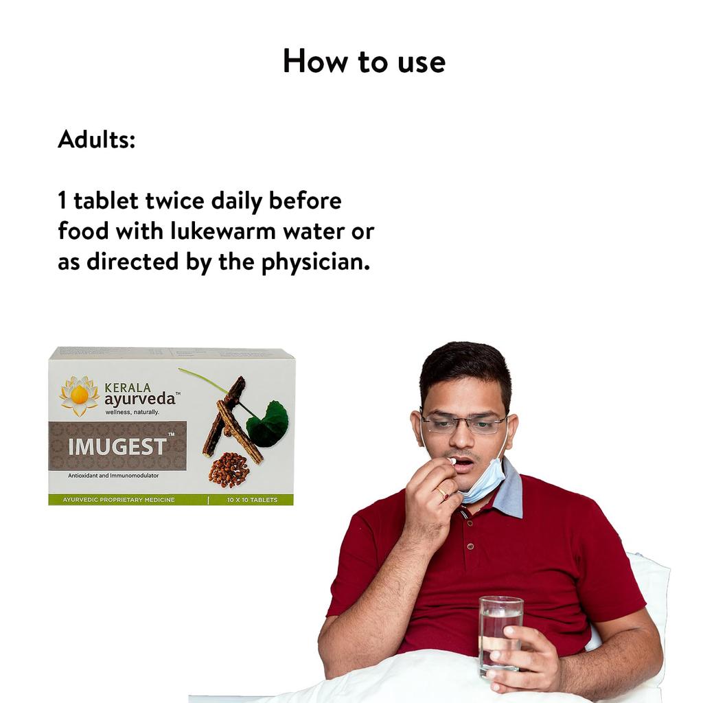 Kerala Ayurveda Imugest Tabletten 100 Stück Immunsystemstärker Kräuter Ayurvedische Nahrungsergänzung