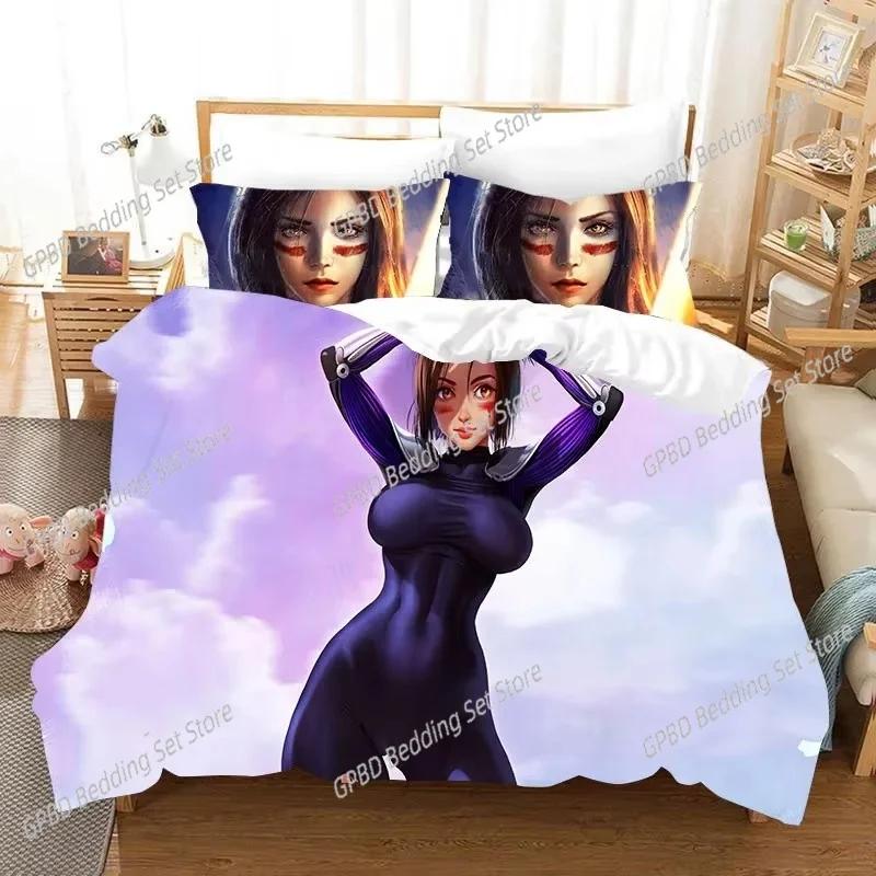 Comforter 3D Movie Alita Pattern Bedding Set For Bedroom Soft Modern S Comefortable Kids And