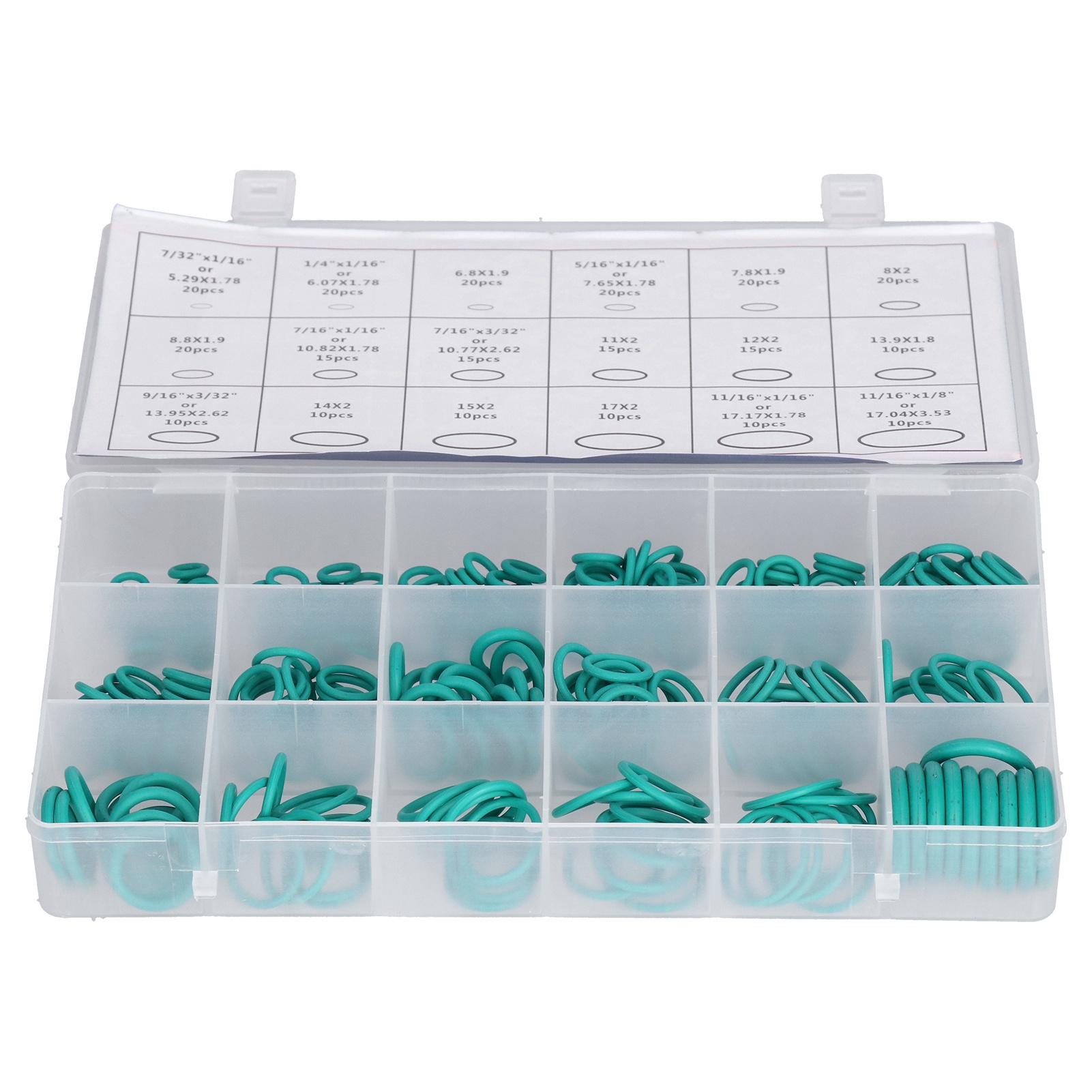 

Набор уплотнительных колец 270 шт., 18 размеров, резиновые втулки для ремонта, зеленые