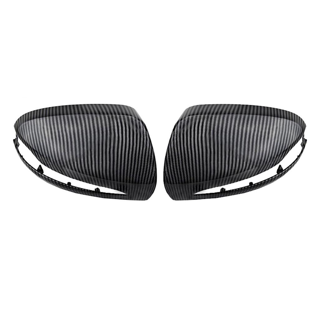 2PCS Car Side Rearview Mirror Cover ABS Carbon Fiber/ Glossy Black for Mercedes-Benz C Class W205 A205 C205 V205 S205 2014-