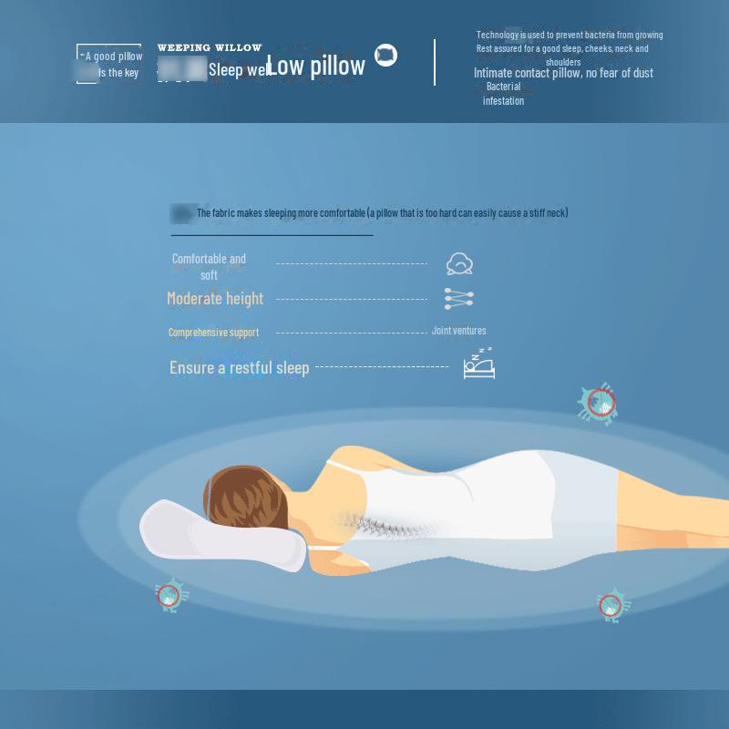 Duo Xi Ai Mei Children's Cotton Pillow - Medium/Low Softness for Home/Hotel.