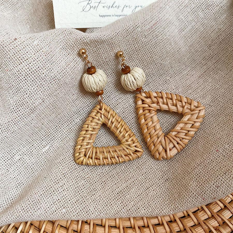 Bohemian Ethnic Style Feathers Fringed Earrings Ear Hooks Personalized Vacation Wind Ears