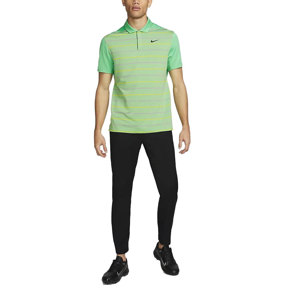 Nike Polo Shirts Men's Green Polo Collar Moderate Straight Fit DR5318-363
