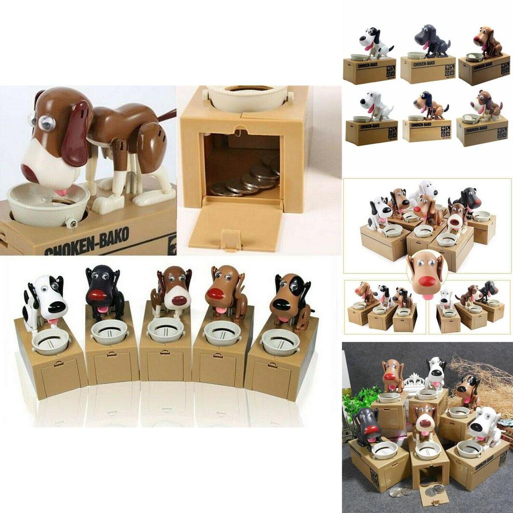 Rozkošný štěněcí prasátko s vtipnou automatickou akcí jedení pro děti