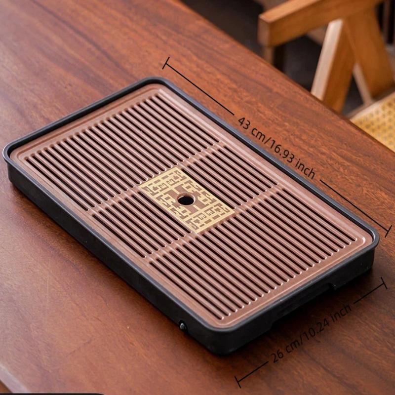 Tea Tray Tea Set Kung Fu Tea Set Carved Table Drawer-Style Storage & Draining Tea Tray Vintage Home Decor
