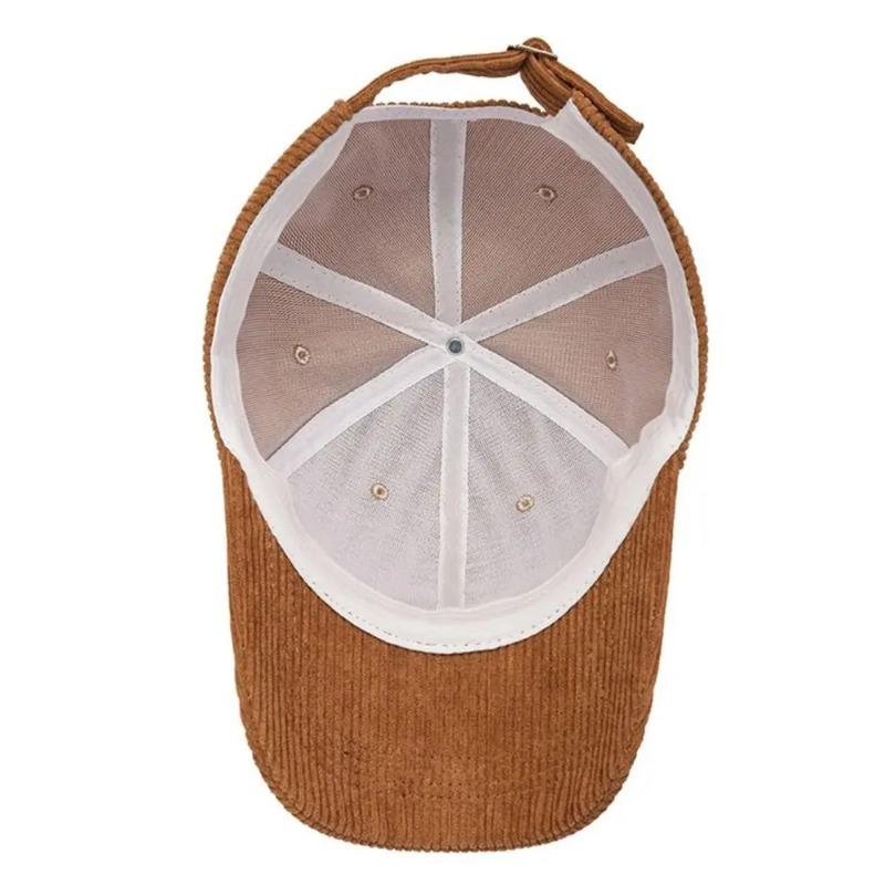 Spring Autumn Corduroy Baseball Cap Unisex Vintage Baseball Hat Women Men Outdoor Adjustable Hip Hop