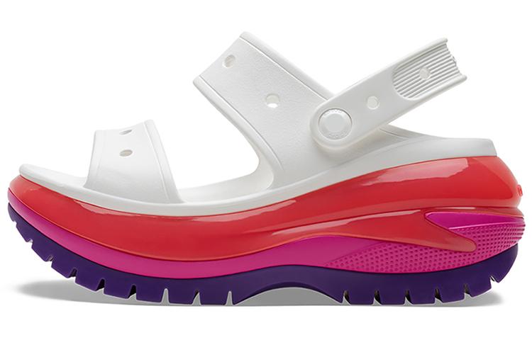 Сандалии Crocs Classic Mega Crush Белый Красный Фиолетовый Женские 207989-94S 36-37
