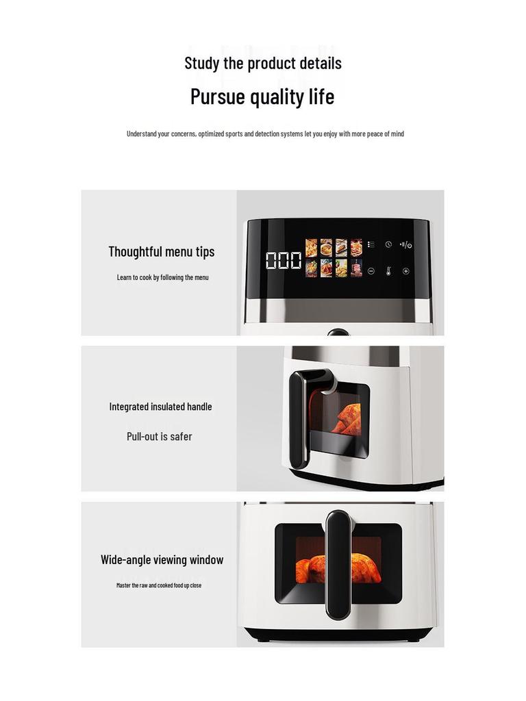 Multifunktionaler Smart Air Fryer mit großem Fassungsvermögen & Touchscreen-Display