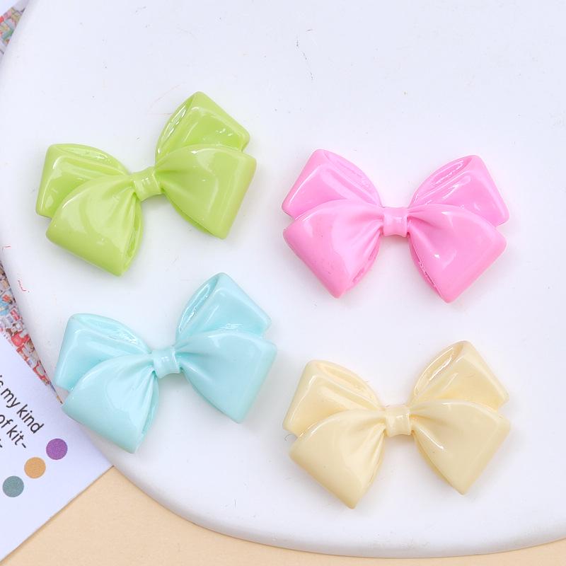Multicolor Cartoon Bow Resin Jewelry & Shoe Clip DIY Accessories