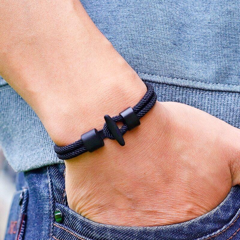 New Rope Bracelet Homme Hiphop Outdoor Camping Adventure Braclet Pulsera Roja Tela Hand Accessories Viking Jewelry Punk Joias