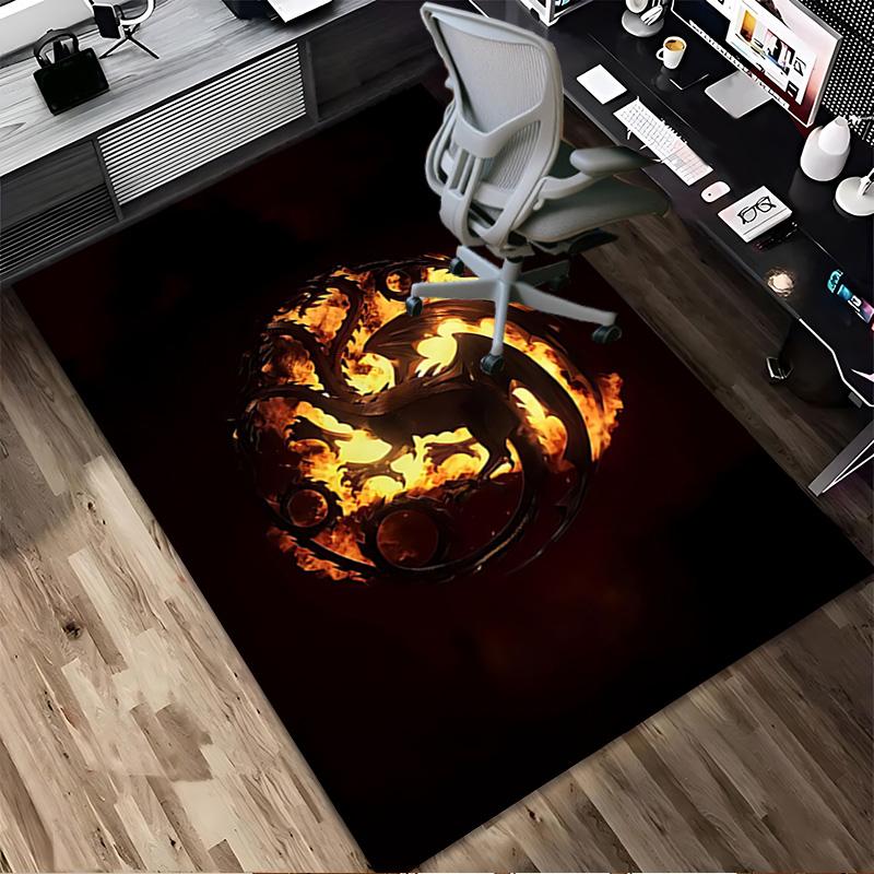 Fire Dragon Living Room Non-Slip Area Rug Soft Carpet for Bedroom Game Playroom Sofa Office Home Decor Doormat Christmas Gift C9211366