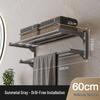 GOWKE Gunmetal Grey Double-Layer Stainless Steel Towel Rack
